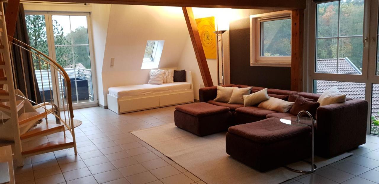 Eigenes Maisonettehaus In Idyllischer Lage Mit Balkon, Nahe Messe, 24H Self-Check In, Gratis Parken Schwabach Luaran gambar